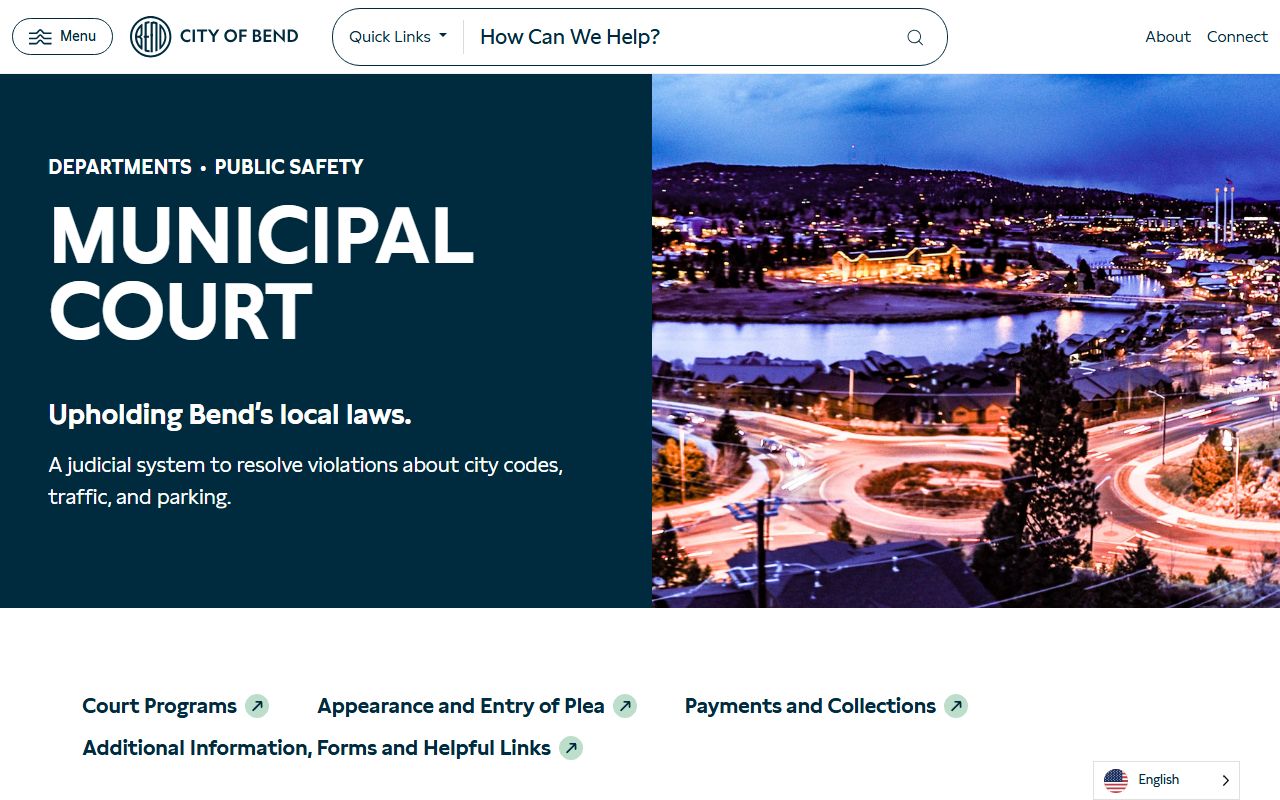Bend Municipal Court for traffic and DUI-related cases