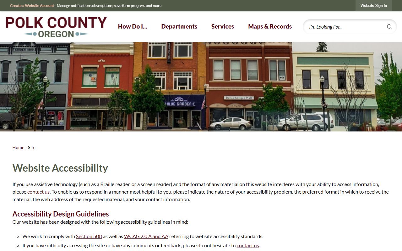 Polk County Clerk office page