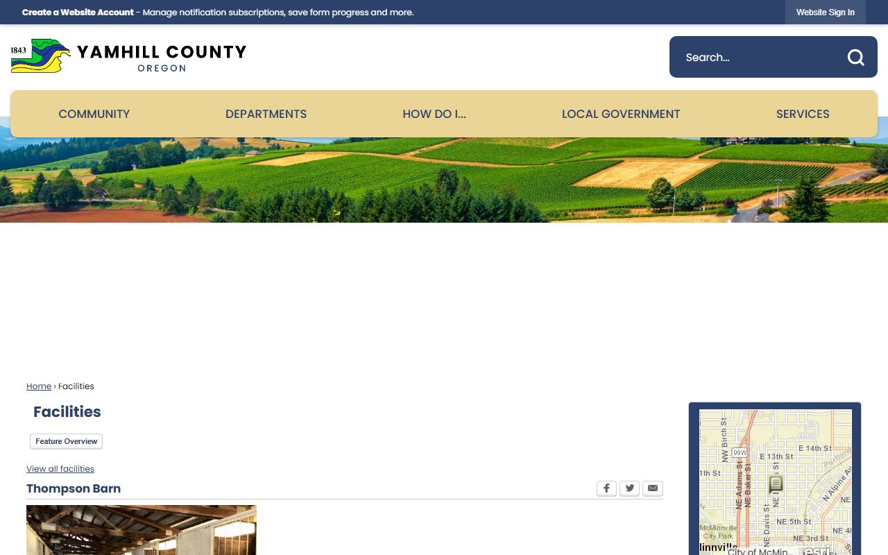 Yamhill County Clerk office page