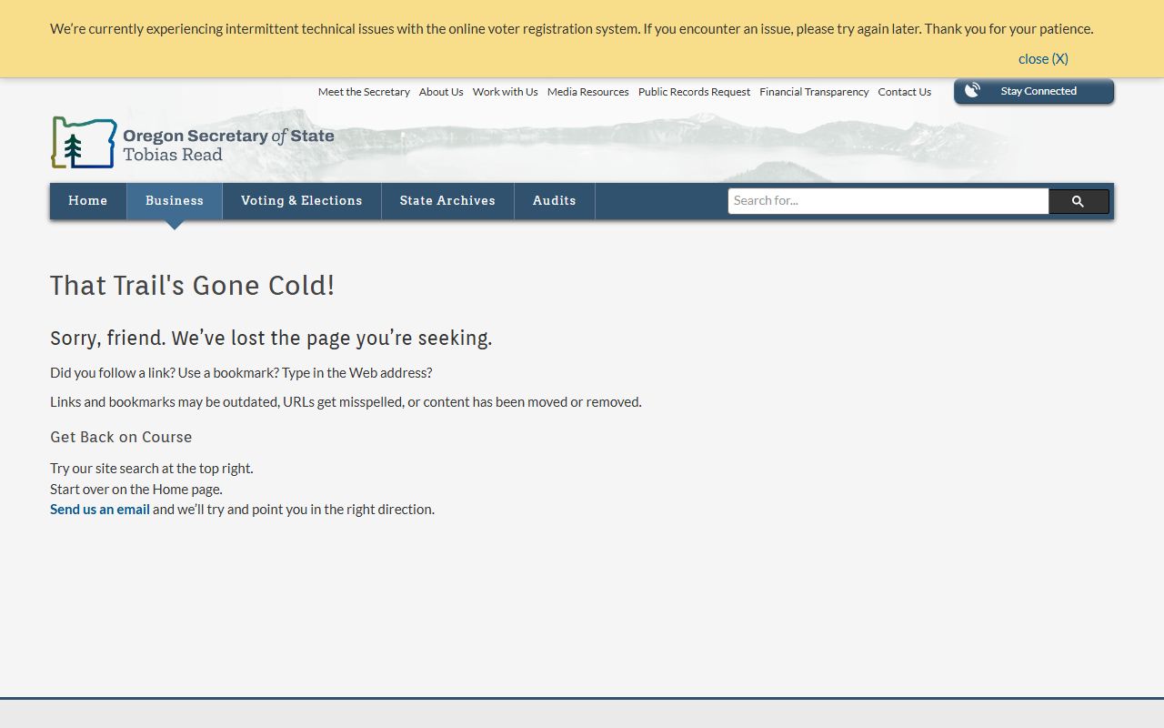 Oregon Secretary of State apostille page for DUI records authentication
